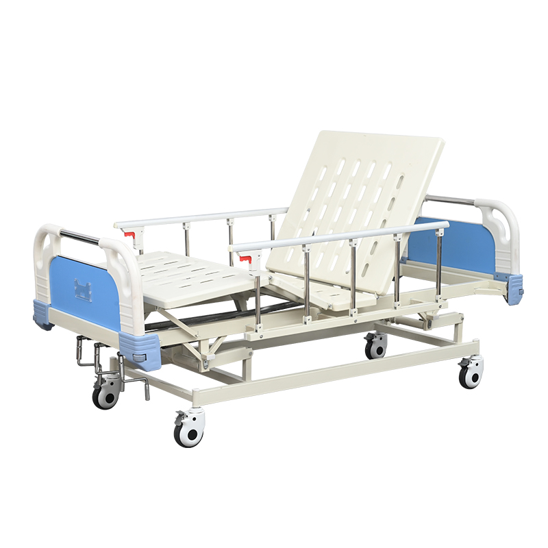 Low-Height Manual Patient Bed with Easy Access for Fall Prevention