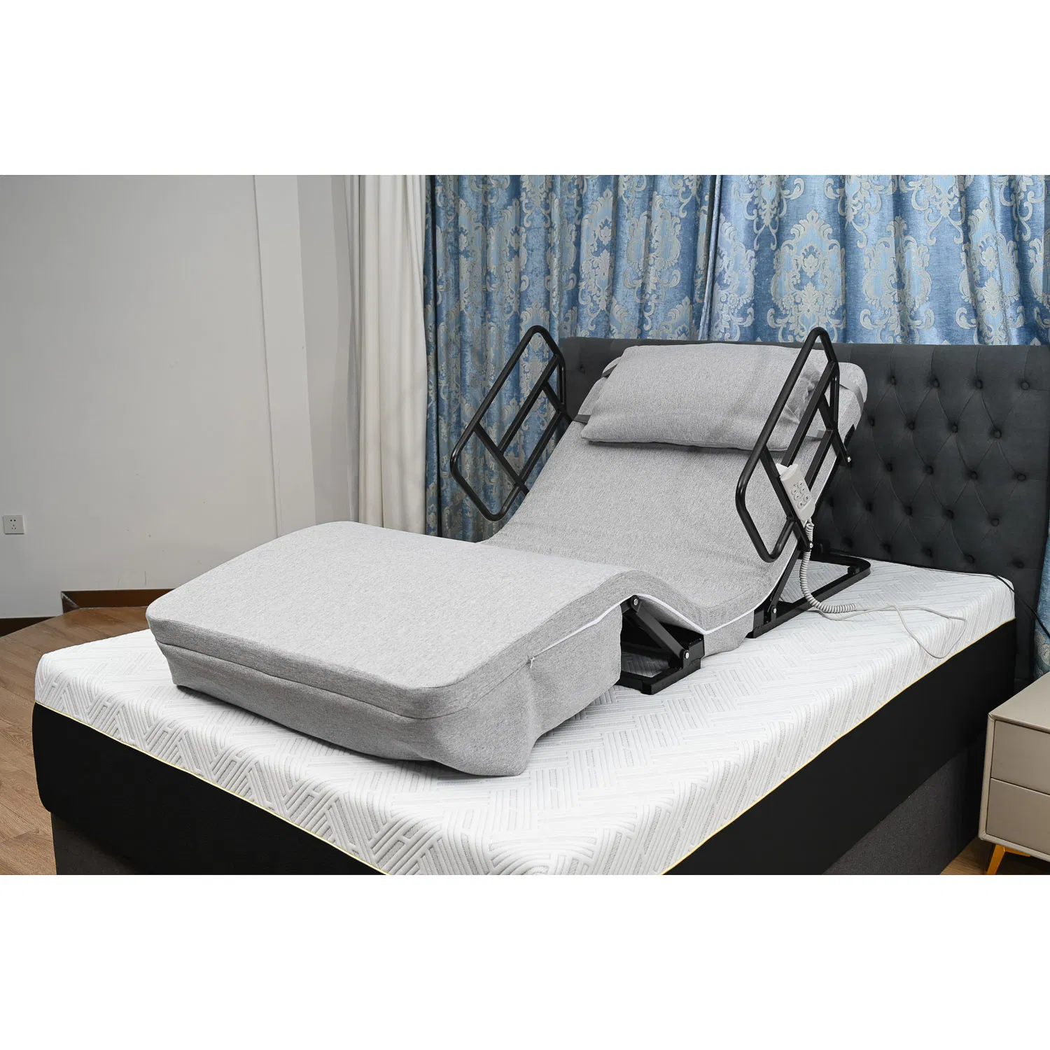 Electrically Operated Geriatric Care Bed – Adjustable Back Support, Pressure Redistribution Mattress, and Home Medical Rehabilitation Solutions