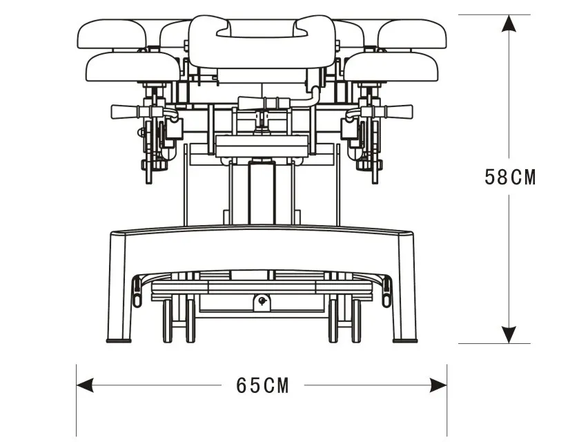 Chiropractic Table Specifications Diagram