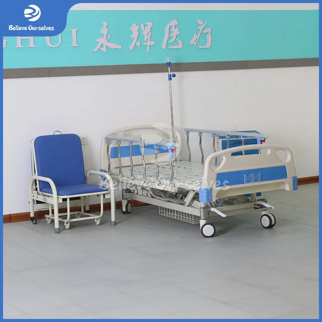 Huaren Smart Hospital Furniture Suppliers Electric Hospital Bed Parts China Hr-D13 Back Lift Medicare Hospital Bed