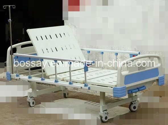 Medical Bed Manufacturer Two Crank Manual Hospital Bed (BS-828A)