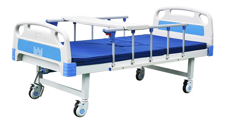Hospital Clinic Patient Bed ABS Luxury Manual One Single Crank Hospital Nursing Bed