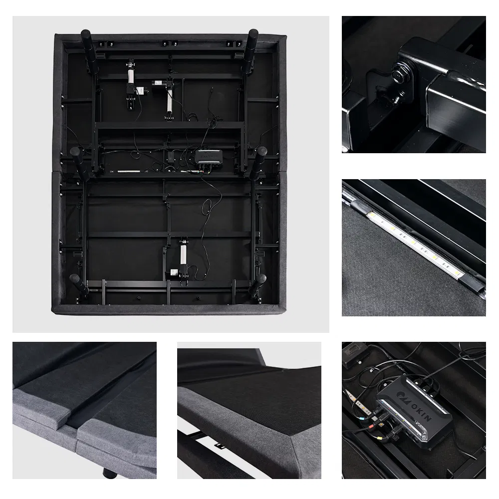 Adjustable Bed Frame Electric Adjustable Bed Remote Control King Size Smart Adjustable Bed Base