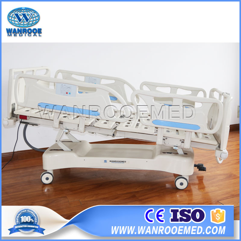 Medical ABS 5-Function ICU Electric Adjustable Hospital ICU Patient Care Bed with Remote Control