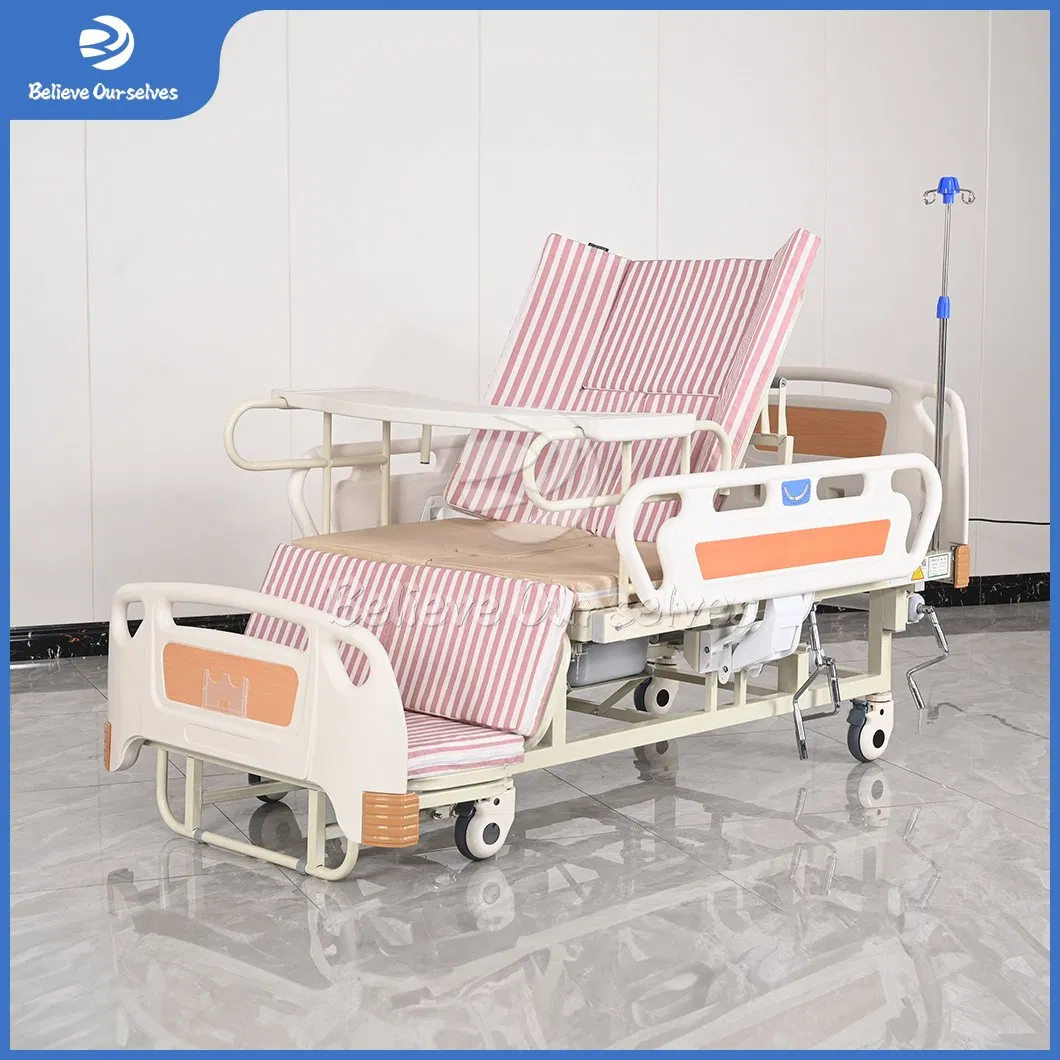 Huaren Steel Hospital Furniture China Fabricators C05s-1 Electric Home Nursing Bed CE ISO Height Adjustable Home Care Nursing Beds for Home