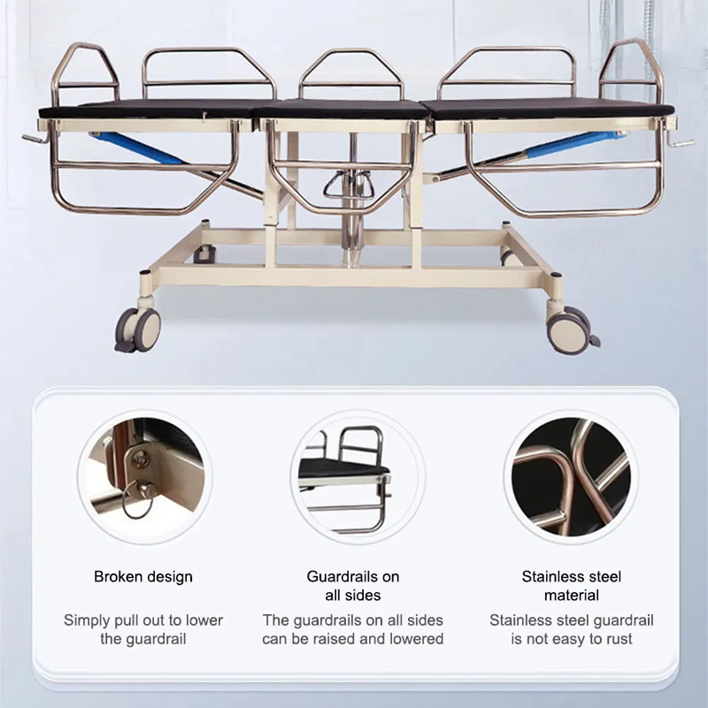 Medical Hydraulic System Shower Bed Hospital Patient Bath Bed