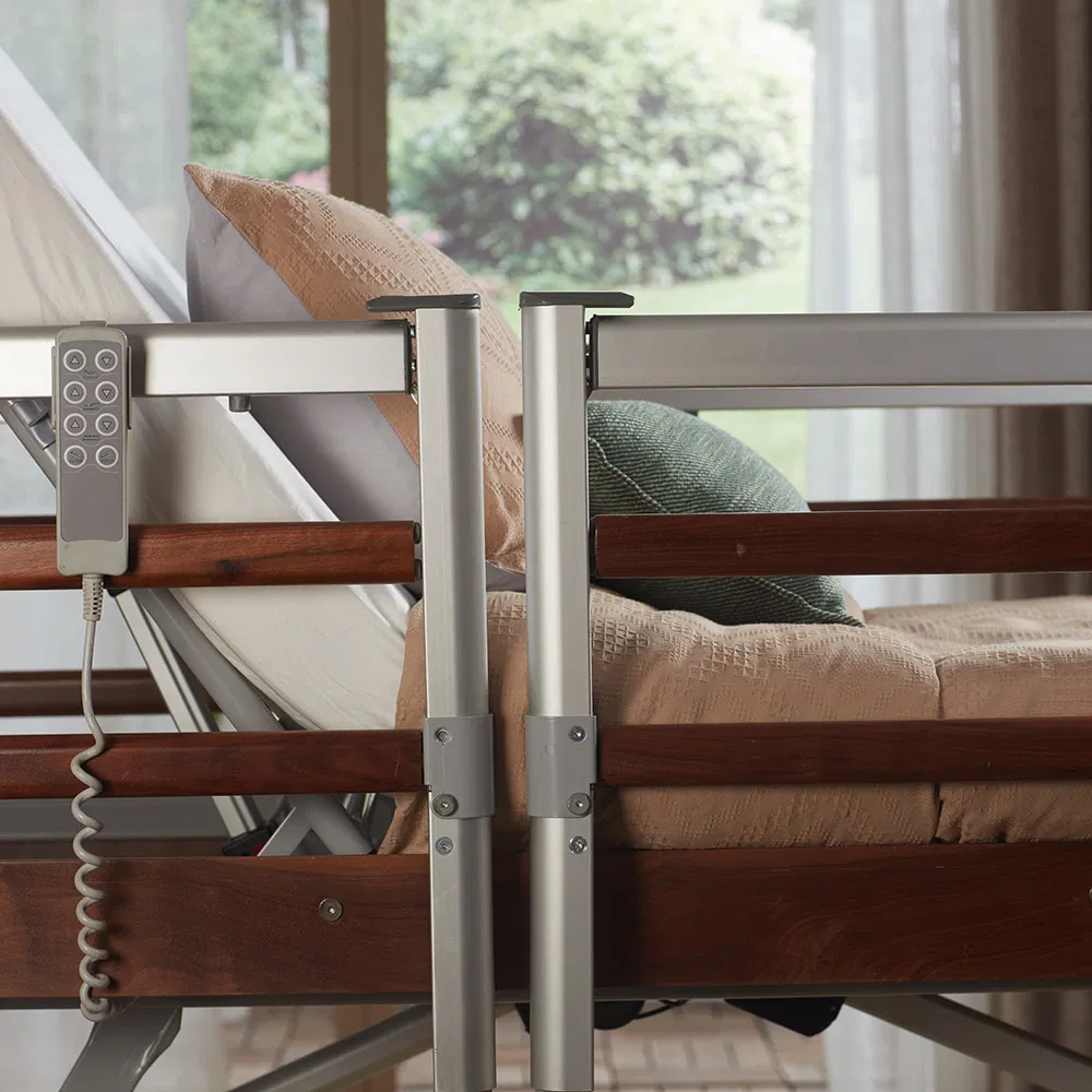 Home Care Adjustable Wooden Hospital Bed Smart Electric Solution