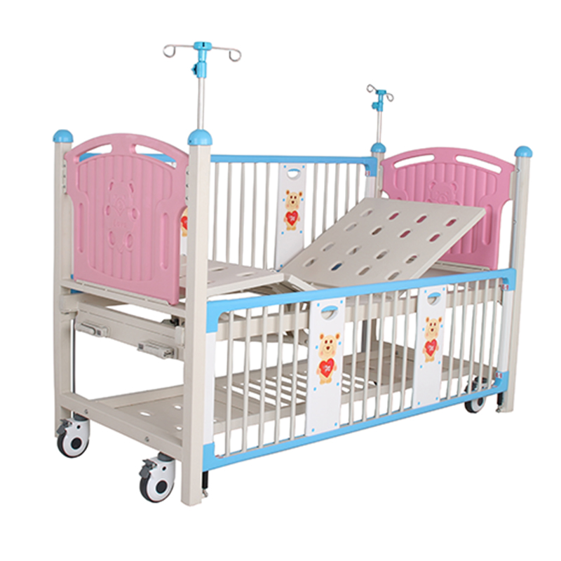 Child Hospital Bed 2 Double Cranks Two Function Pediatric Medical Equipment Bed for Hospital Care