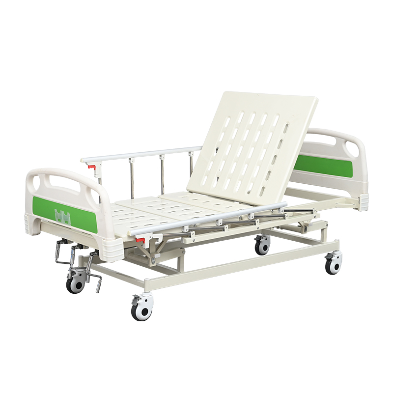 Low-Height Manual Patient Bed with Easy Access for Fall Prevention