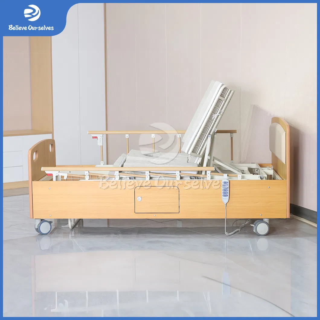 Dh03-1 Home Nursing Bed Wooden Electric Foldable Electric Nursing Bed