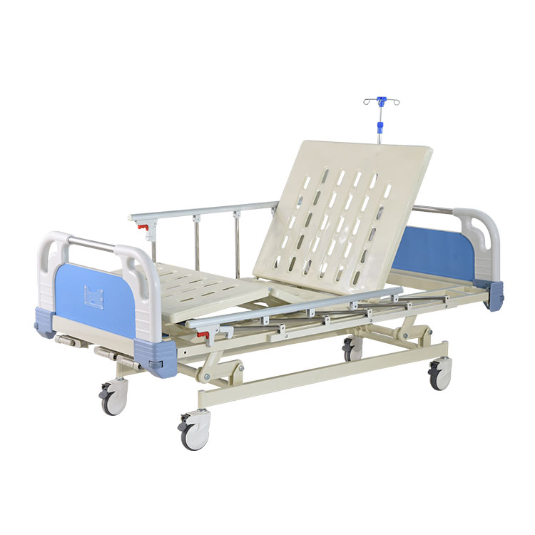 China Manufacturer Economic Medical Clinic Medical 3 Crank Manual Hospital Patient Bed