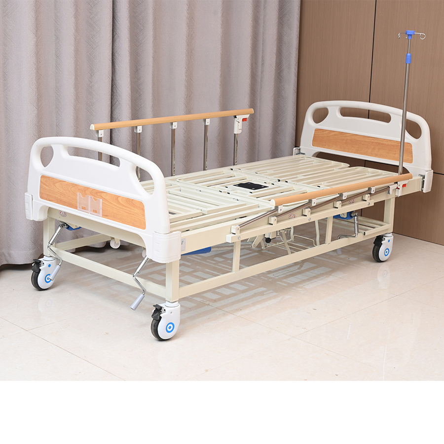 Zc04 Factory Folding Manual Home Care Bed/Hostial Multi-Function Nursing Bed Hospital
