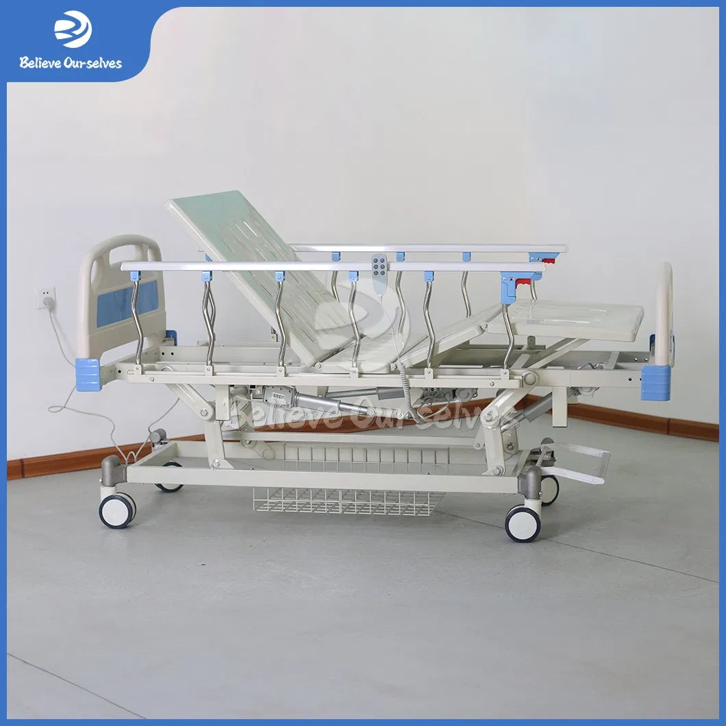 Huaren Smart Hospital Furniture Suppliers Electric Hospital Bed Parts China Hr-D13 Back Lift Medicare Hospital Bed