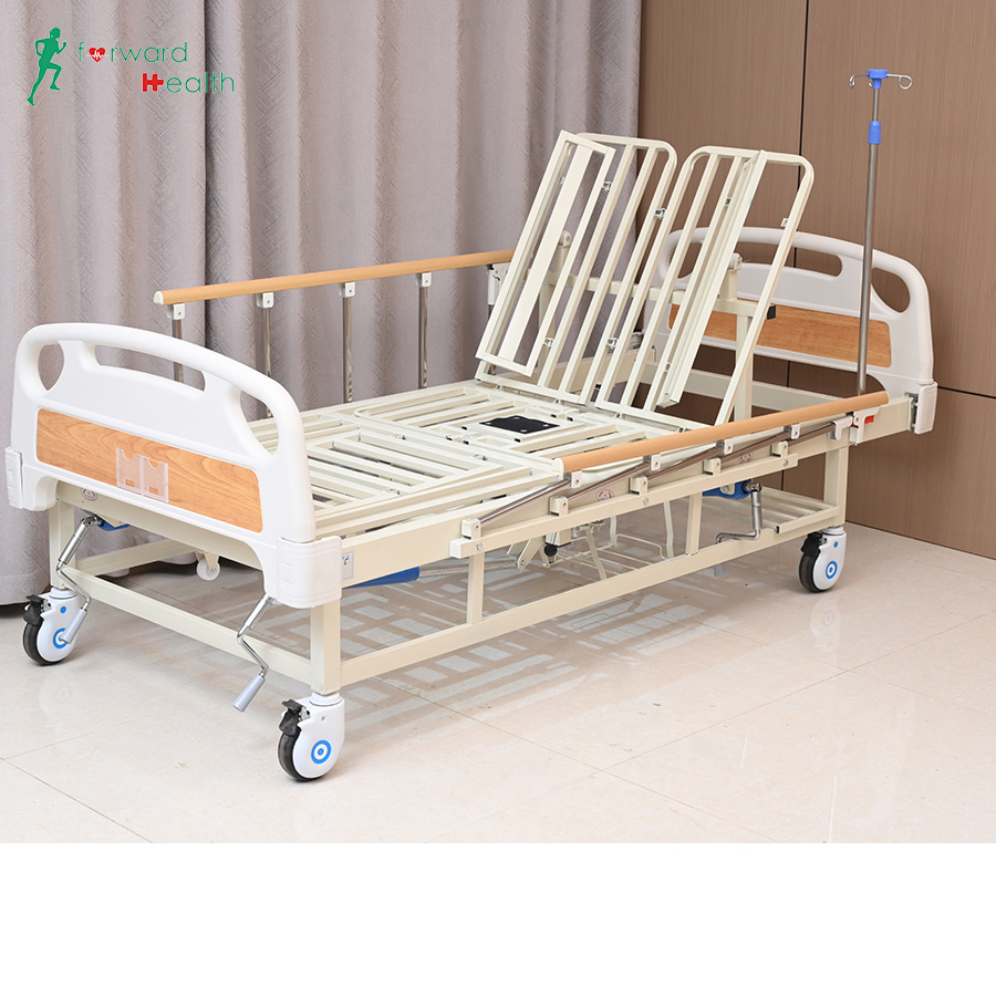 Zc04 Factory Folding Manual Home Care Bed/Hostial Multi-Function Nursing Bed Hospital