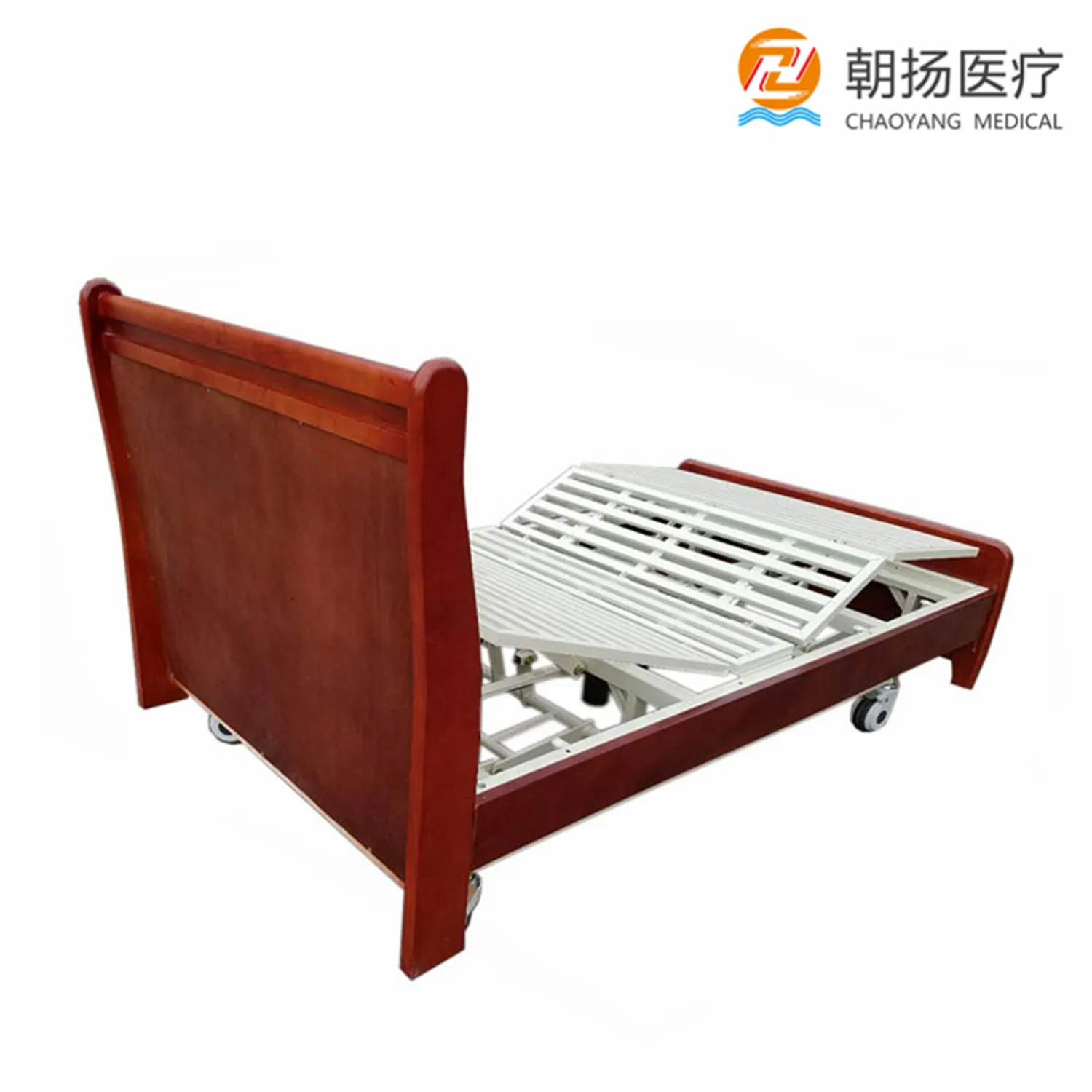 Three Function Adjustable Wooden Modern Mobile Nursing Hospital Bed Elderly Electric Home Care Bed