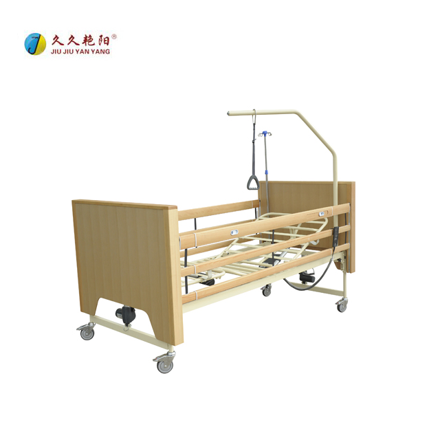 Home Eldealy Health Care Wooden Electric Foldable Medical Hospital Nursing Bed