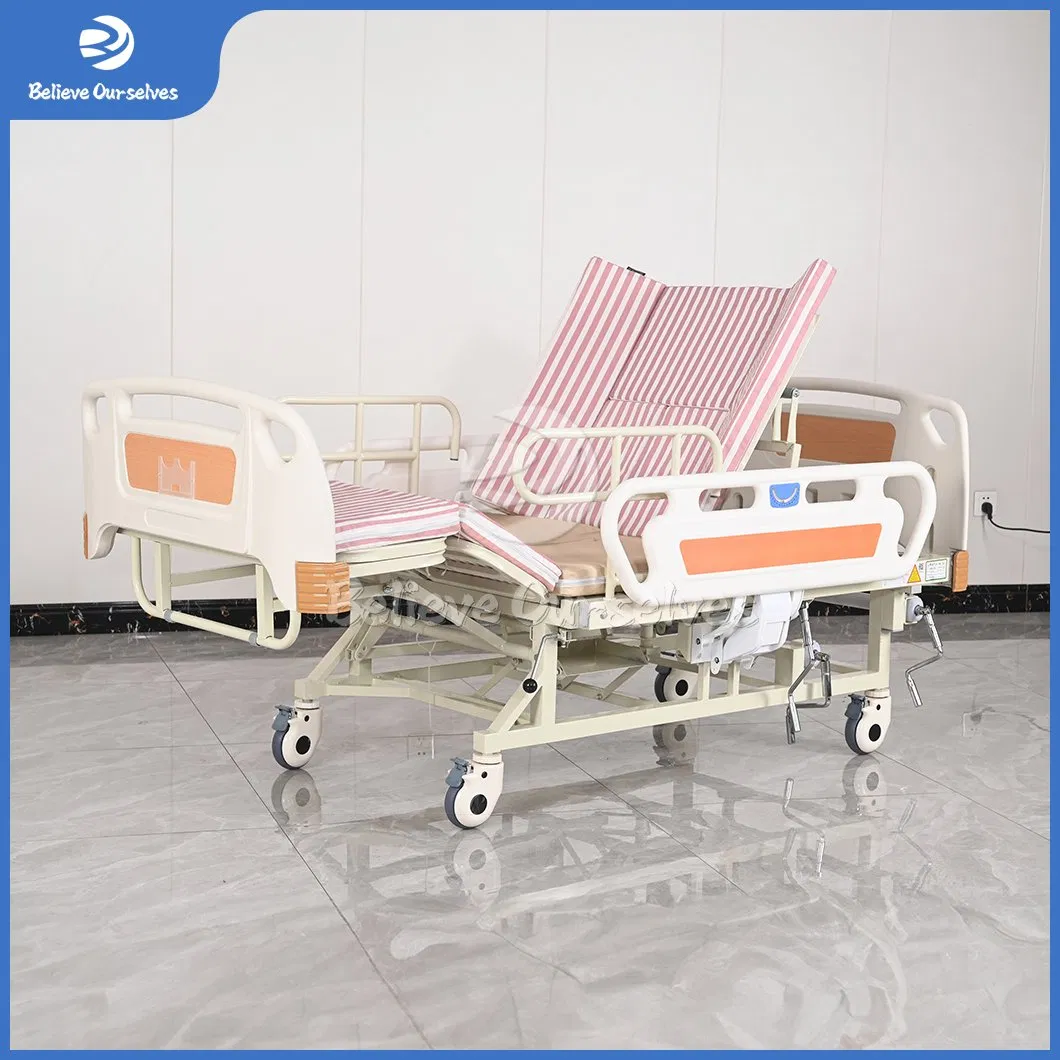 Huaren Steel Hospital Furniture China Fabricators C05s-1 Electric Home Nursing Bed CE ISO Height Adjustable Home Care Nursing Beds for Home