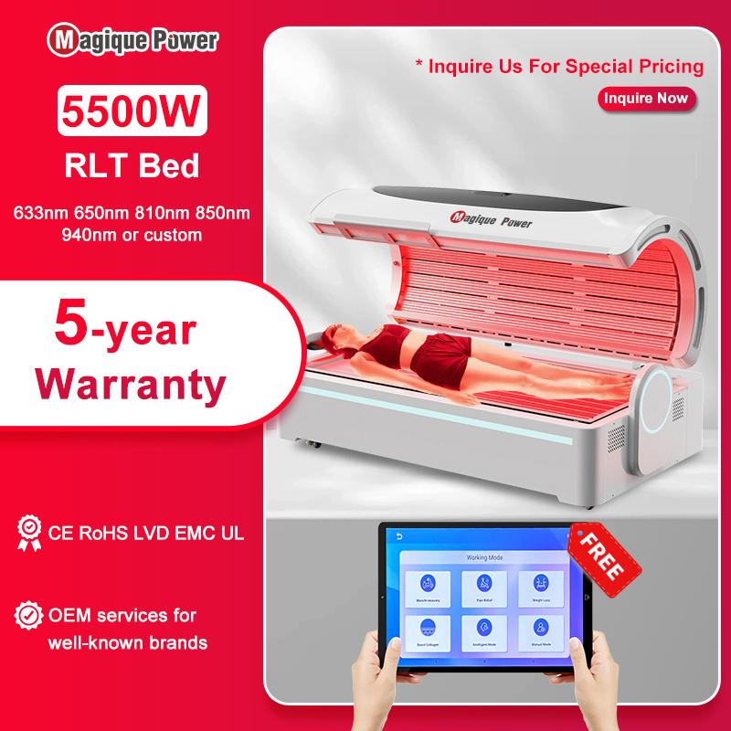 5 Wavelengths Full Body Red Light Therapy Bed for Physical Rehabilitation and Skin Health Enhancement