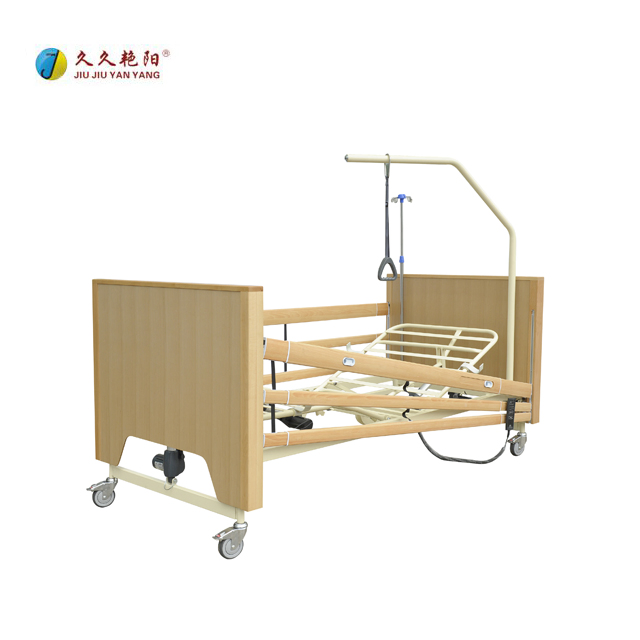 Home Eldealy Health Care Wooden Electric Foldable Medical Hospital Nursing Bed