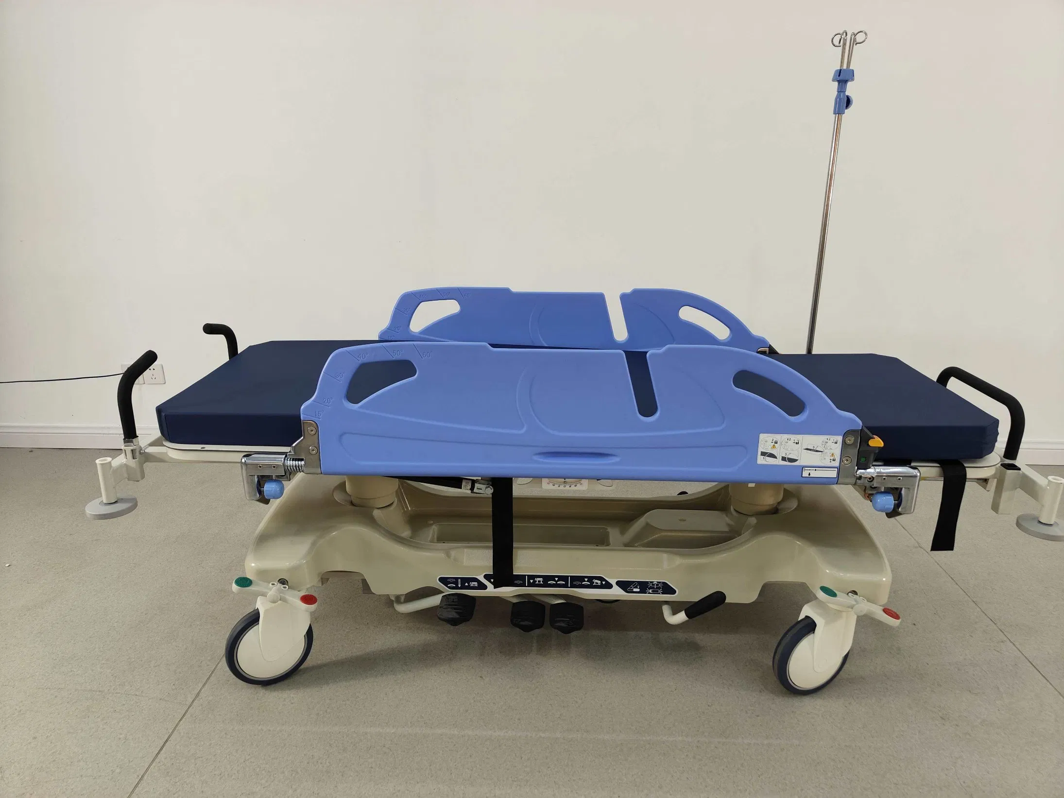 Electric Hospital Patient Transfer Emergency Trolley Folding Stretcher Bed
