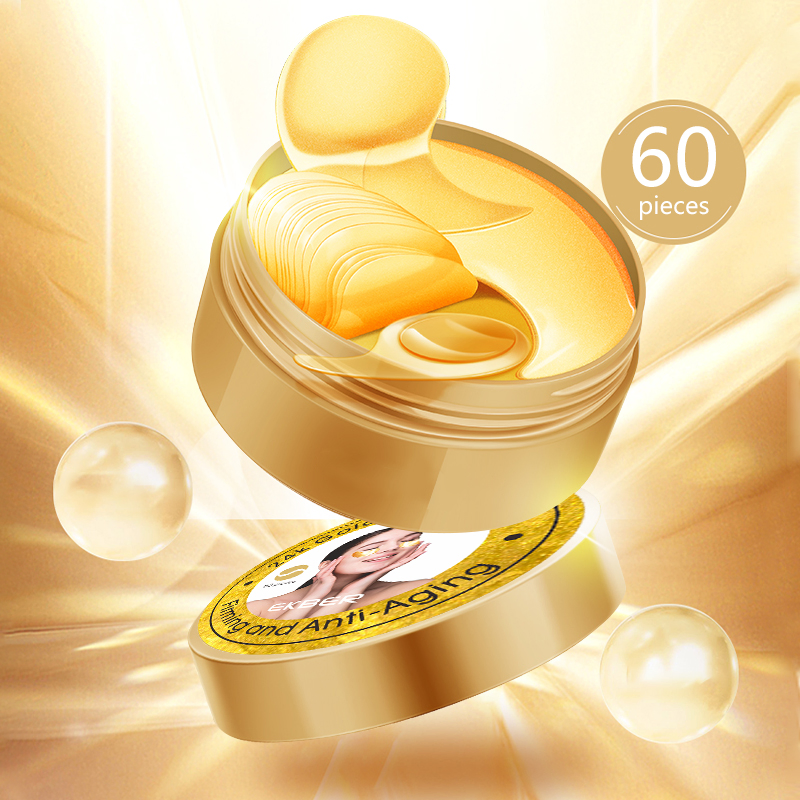 Customize Logo Eye Gel Pads Patches 24K Gold Anti-Wrinkle-Moisture Crystal Collagen 24K Eye Mask