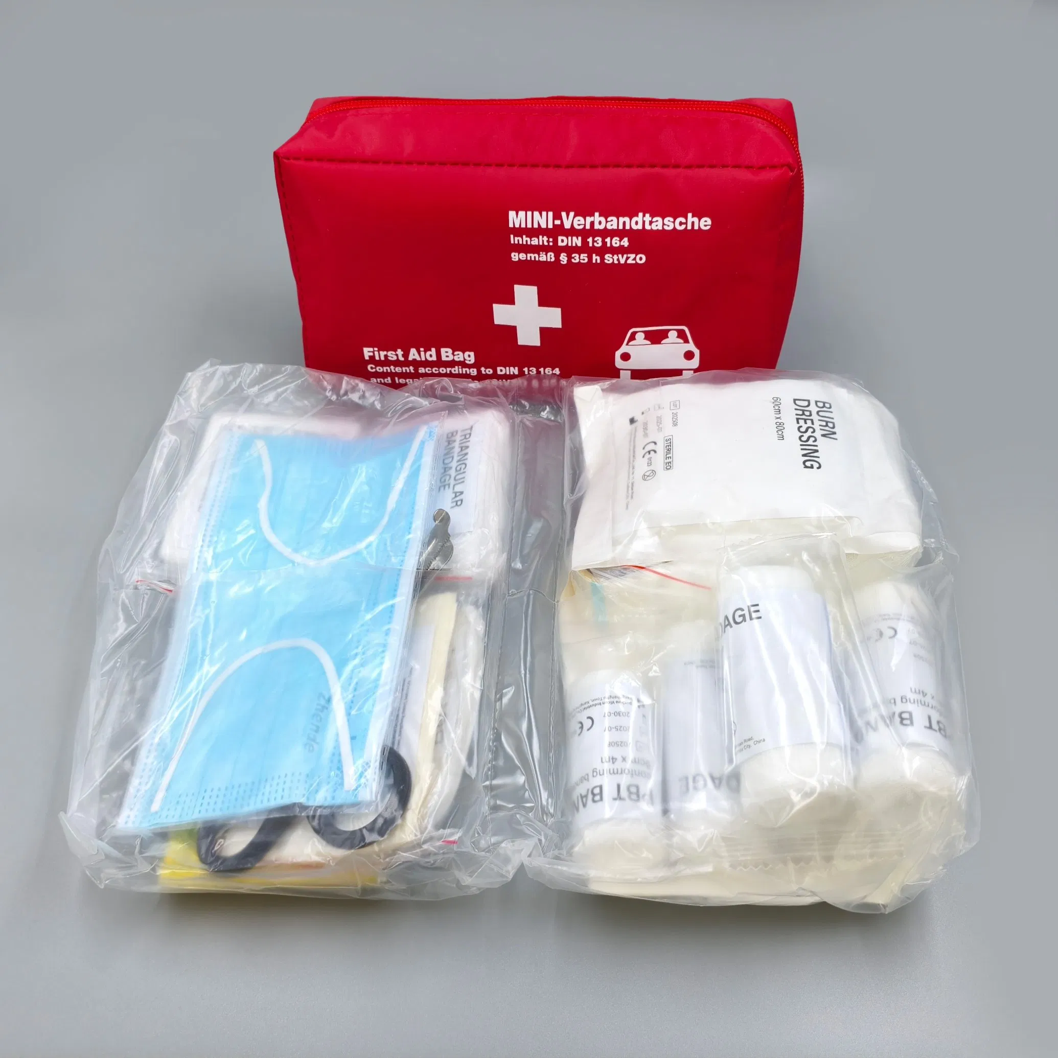 Emergency Car Bus Safety Kit DIN13164 with First Aid Contents