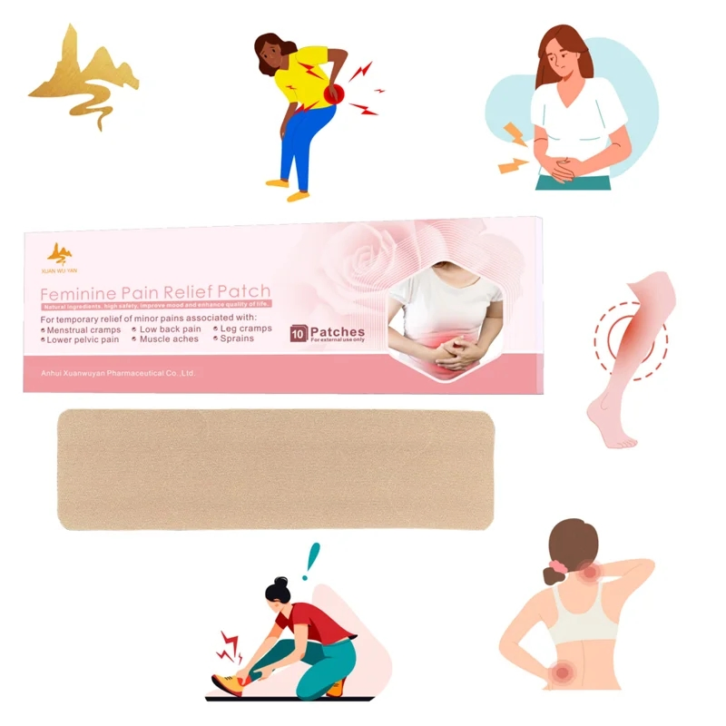 Customized Product Elastic Fabric Menstrual Period Cramp Feminine Pain Relief Patch