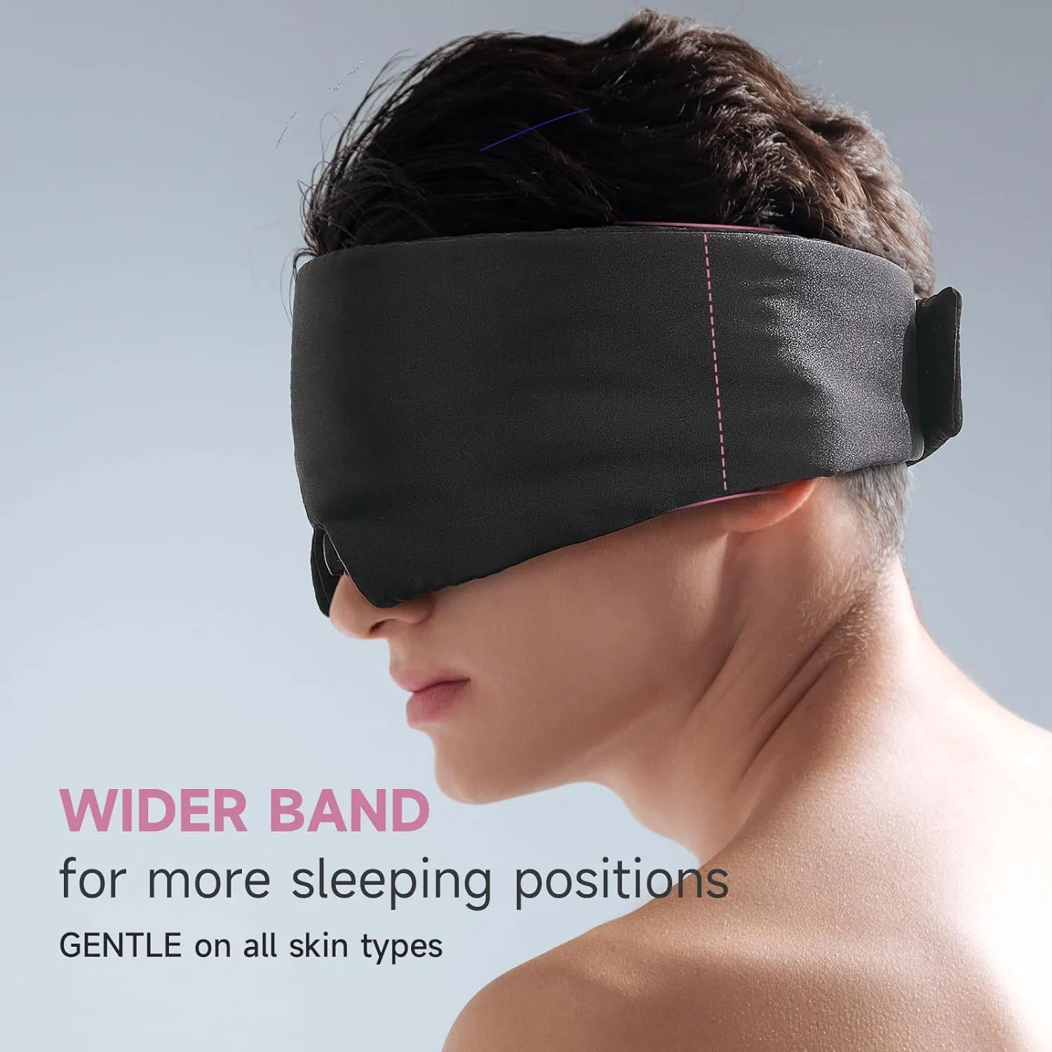Soft Sleep Mask Anti-Wrinkle Blackout Eye Mask for Side Sleepers