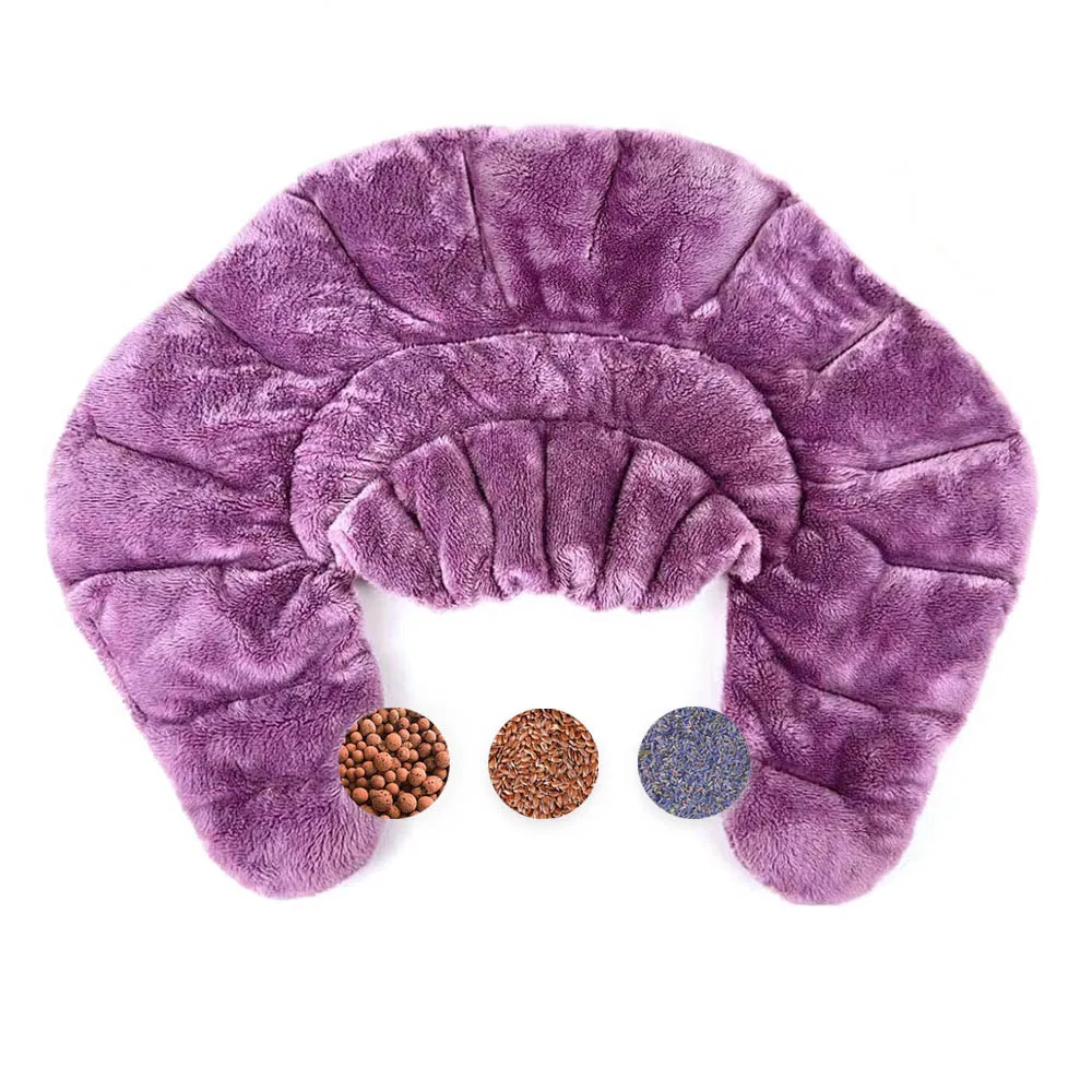 Microwave Moist Heat Pack Thermal Neck and Shoulder Wrap Weighted Lavender Pain Relief Heating Pad