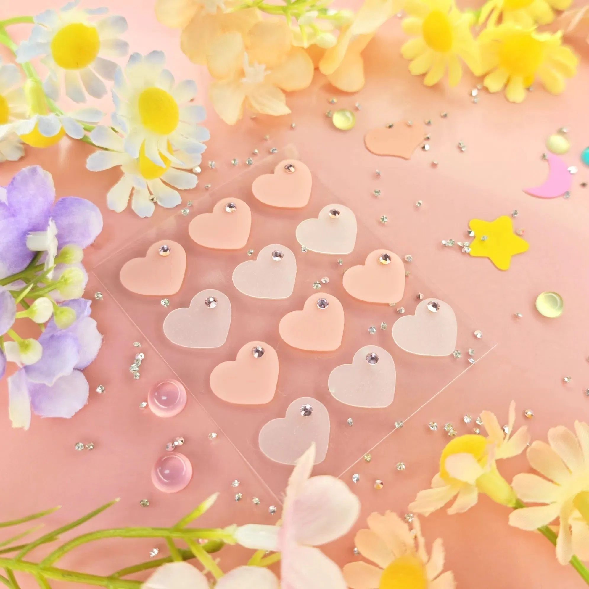 Manufacturer Flower Acne Patch Pink Diamond Pimple Patch OEM Hydrocolloid Blemish Cover