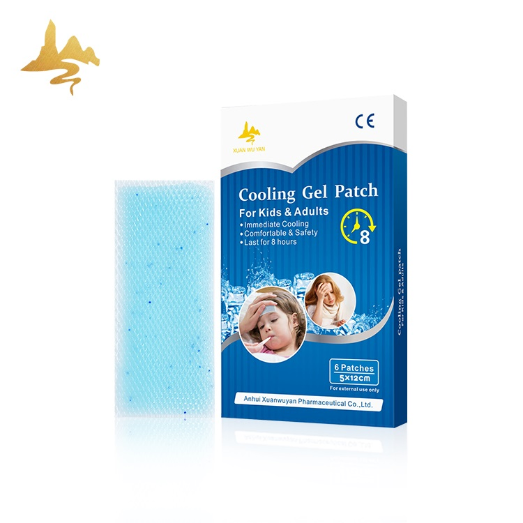Wholesale Refreshing Blue Hydrogel Baby Fever Cooling Gel Patch for Baby and Adults