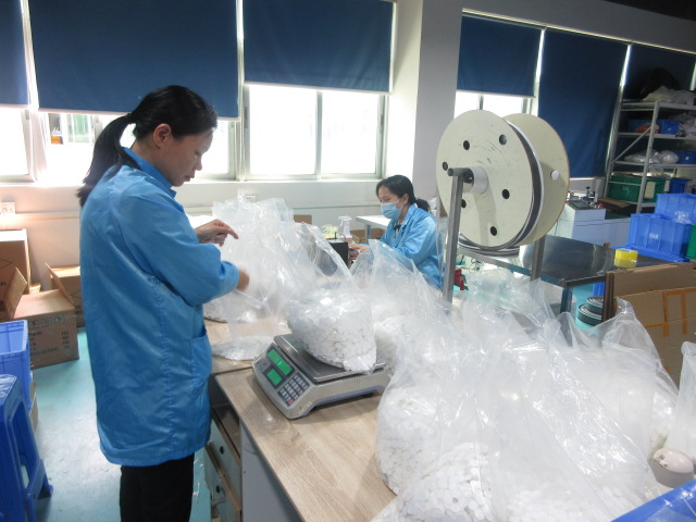 Packing stage at ProMix Medical manufacturing facility