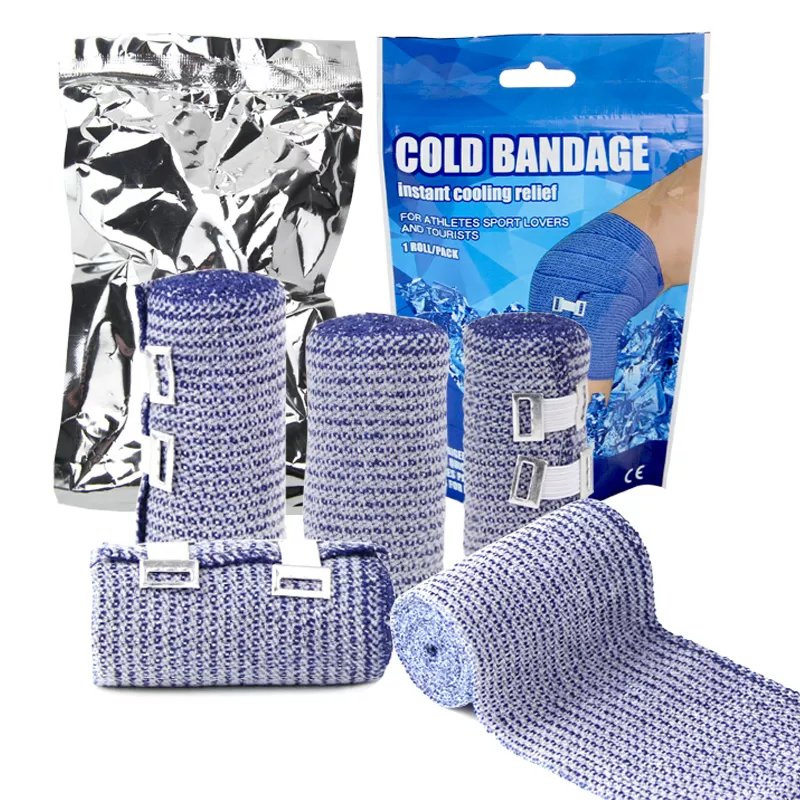 Wholesale 10cm×3.5m Ice Wrap Elastic Cooling Bandage 10cm×3.5m Bottle Pack with Bottle Pack