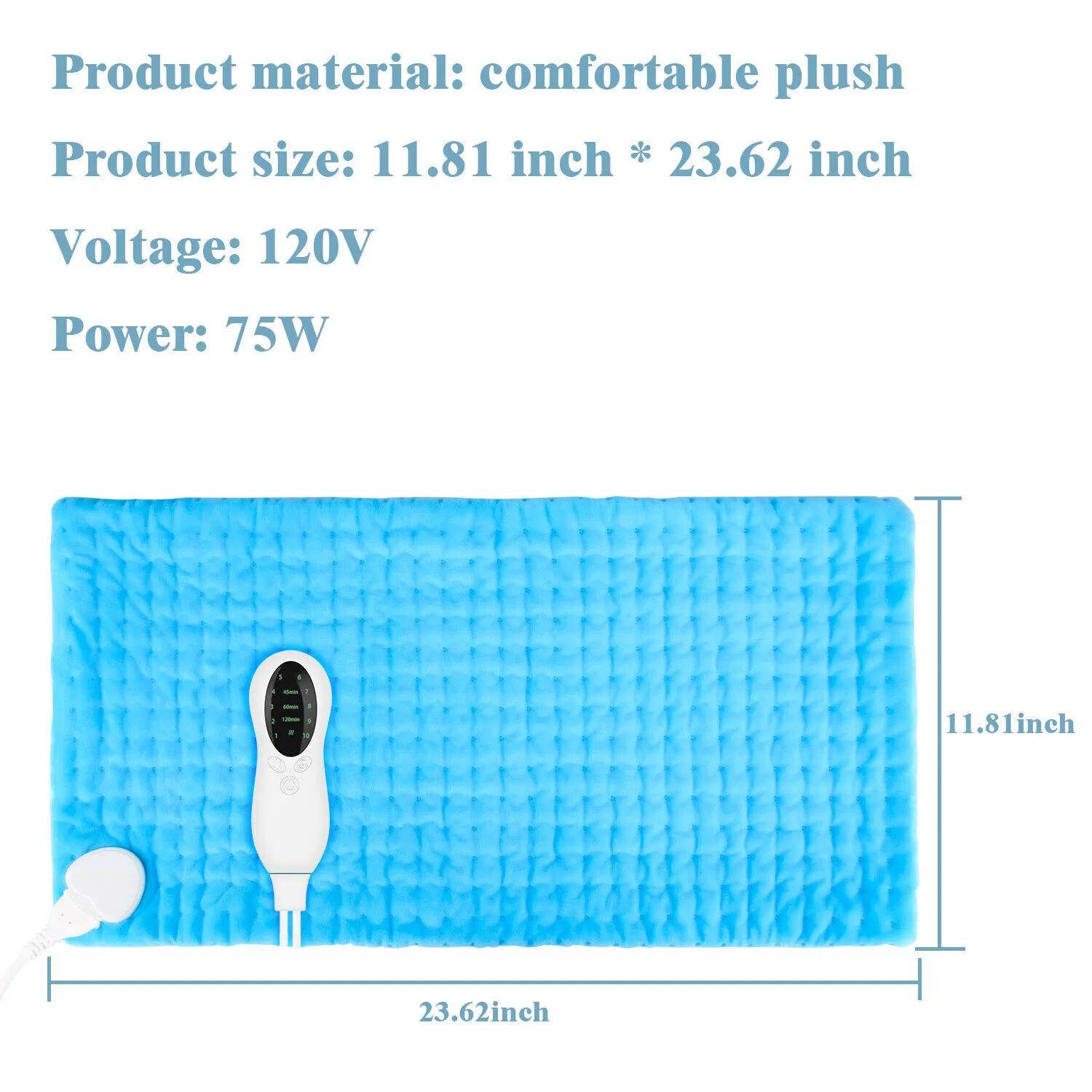 Electric Heating Pad for Neck Back Pain Relief Shoulder Heating Shawl Wrap Heat Therapy Winter Thermal Blanket - EU Plug