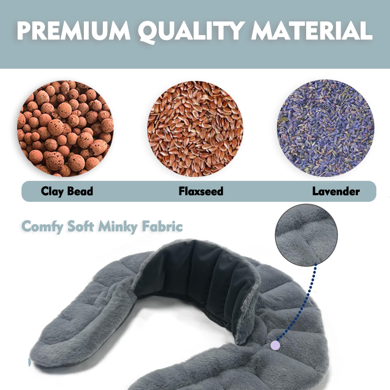 Microwave Moist Heat Pack Thermal Neck and Shoulder Wrap Weighted Lavender Pain Relief Heating Pad