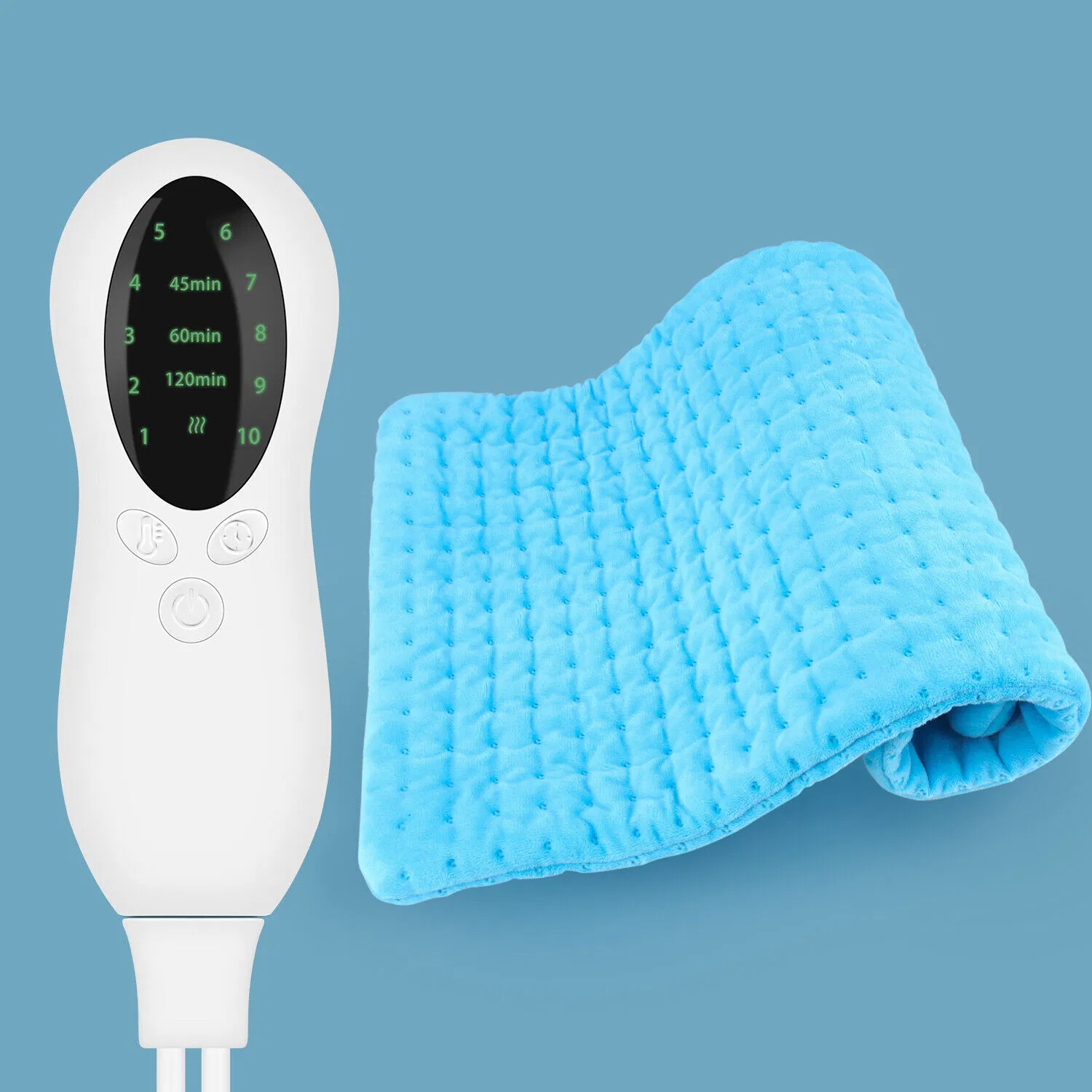 Electric Heating Pad for Neck Back Pain Relief Shoulder Heating Shawl Wrap Heat Therapy Winter Thermal Blanket - EU Plug