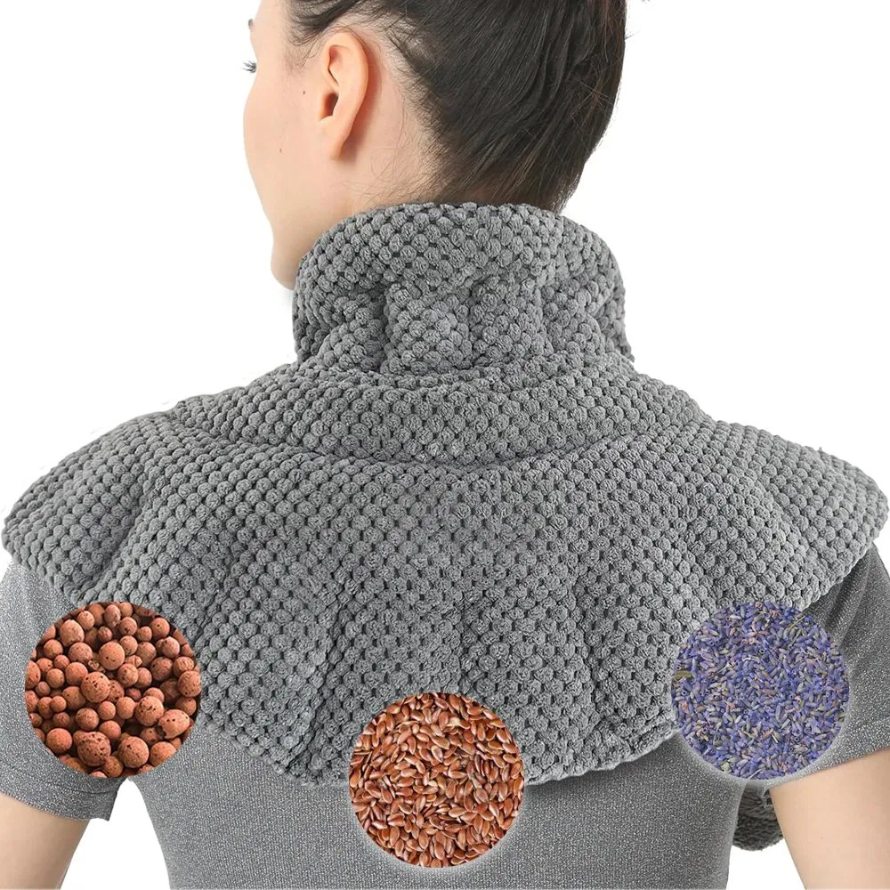 Microwave Moist Heat Pack Thermal Neck and Shoulder Wrap Weighted Lavender Pain Relief Heating Pad