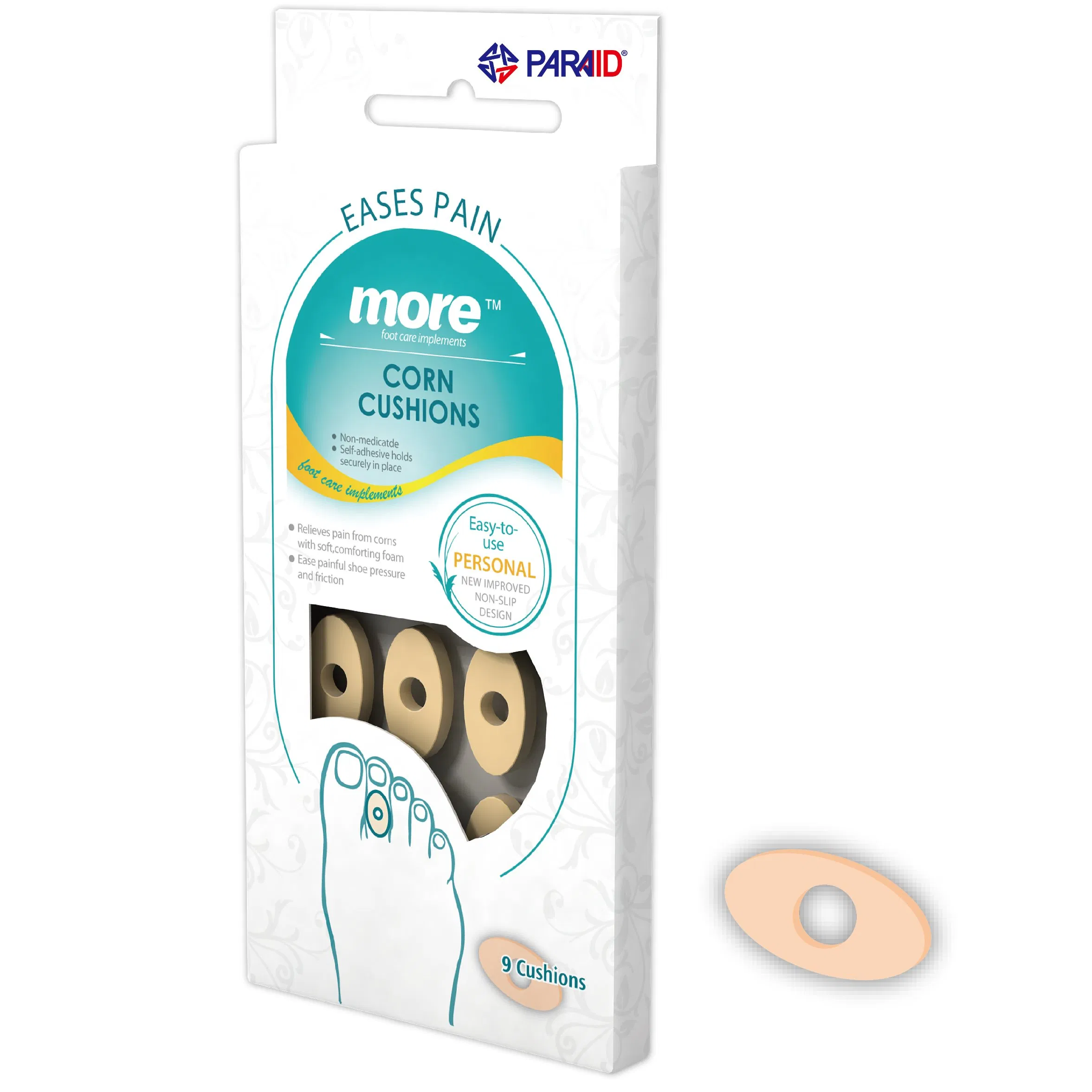 Premium 25mm*18mm Soft Comforting Foot Care Pain Relief Corn Cushions Plaster