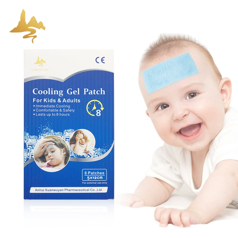 100% Natural Herbal Disposable Hydrogel Refreshing Baby Cooling Gel Patch