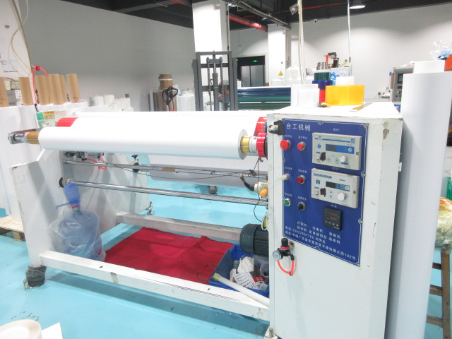 Rewinder machine for medical tape and plaster production