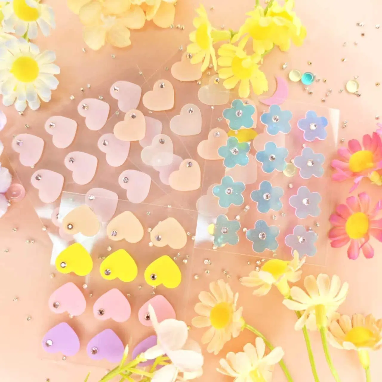 Manufacturer Flower Acne Patch Pink Diamond Pimple Patch OEM Hydrocolloid Blemish Cover