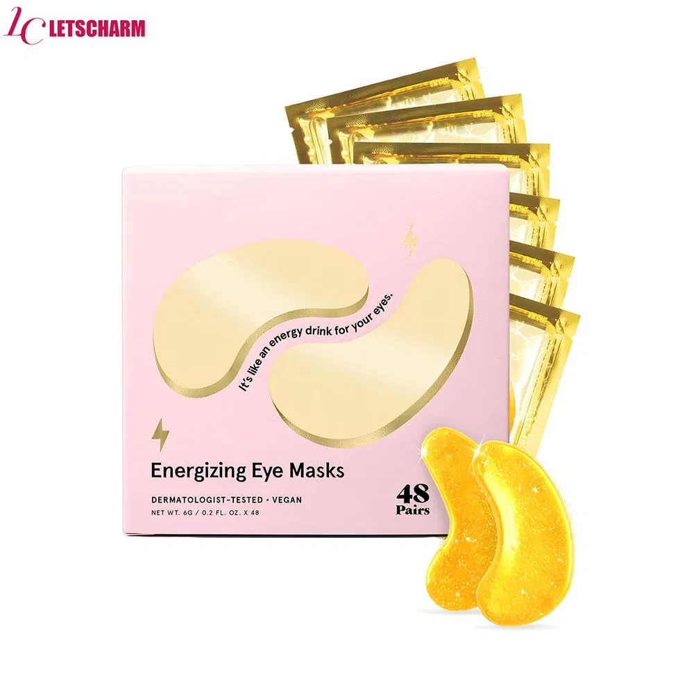 Ls011 Private Label 24K Gold Eye Masks: Collagen, Anti-Wrinkle, 6 Pairs