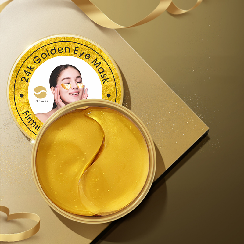 Customize Logo Eye Gel Pads Patches 24K Gold Anti-Wrinkle-Moisture Crystal Collagen 24K Eye Mask