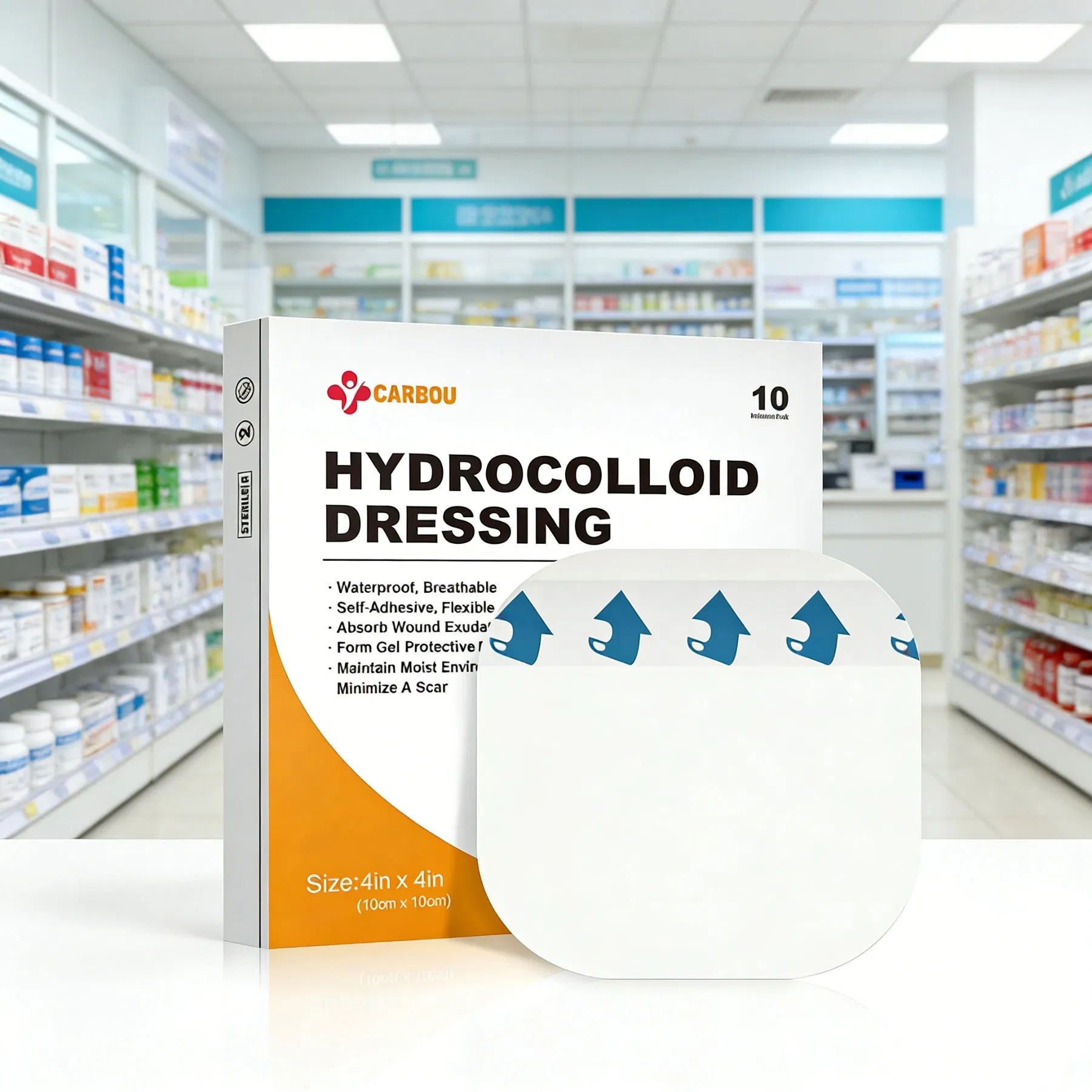 Premium Conformable Hydrocolloid Dressing with Conformable Fit for Hospital Joint Wound Care