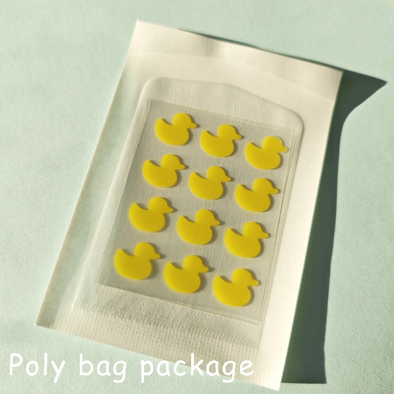 Wholesale Factory Price Private Label OEM 12 Dots Yellow Colour Duck Shape Hydrocolloid Acne Pimple Patch, Spot Stickers for Blemish and Zit