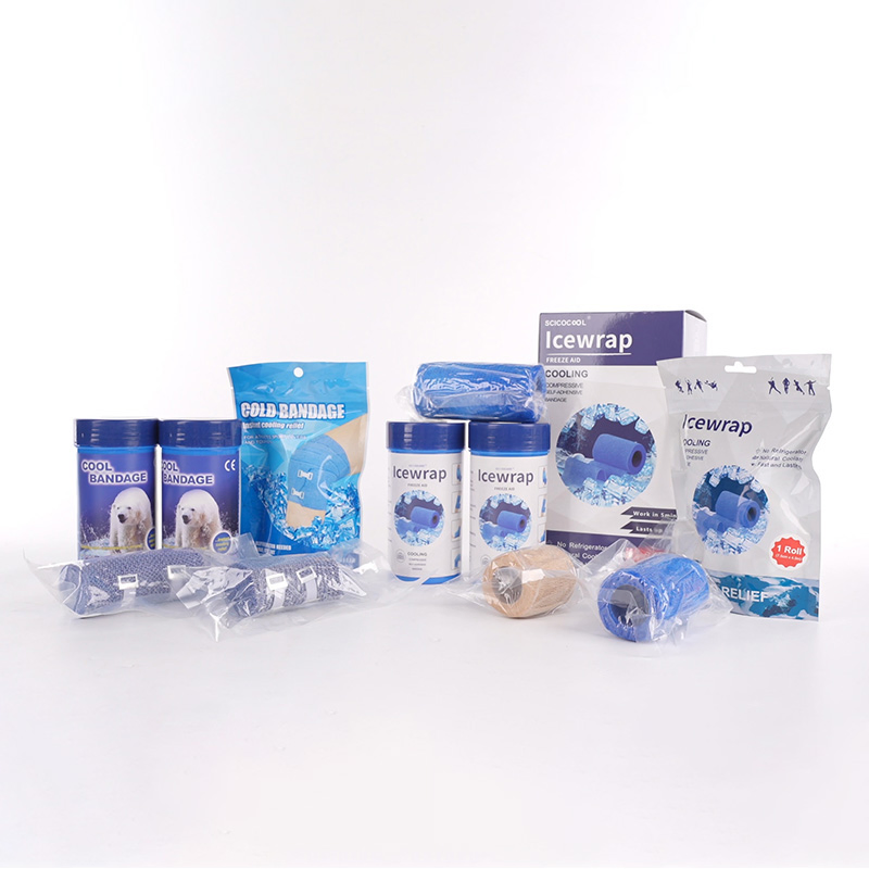 Reusable Therapeutic Cooling Horse Bandage Self-Adhering Ice Wrap Bandage for Veterinary