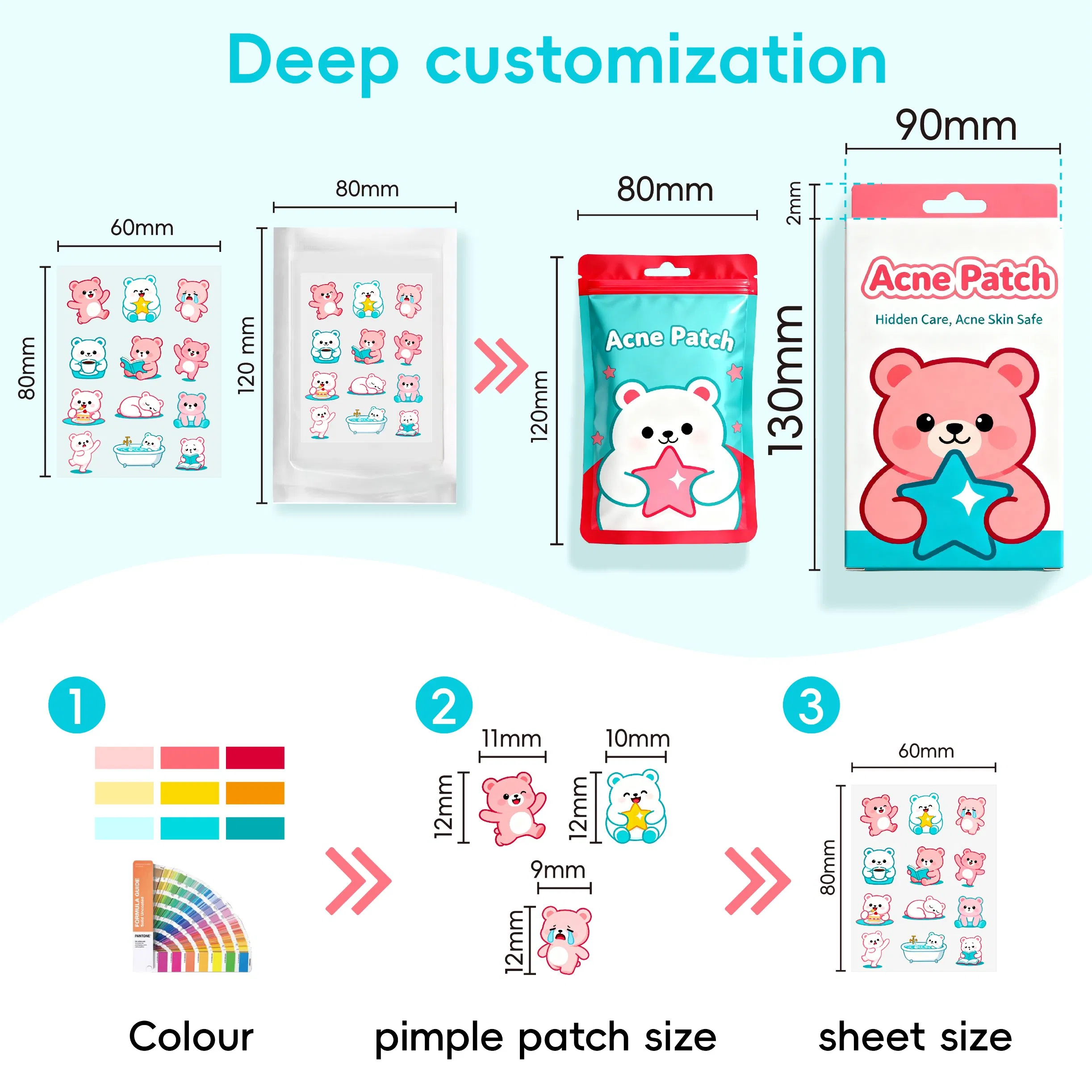 Dotdot Private Label Skin-Friendly Pimple Patch Hydrocolloid Acne Pimple Halloween Theme