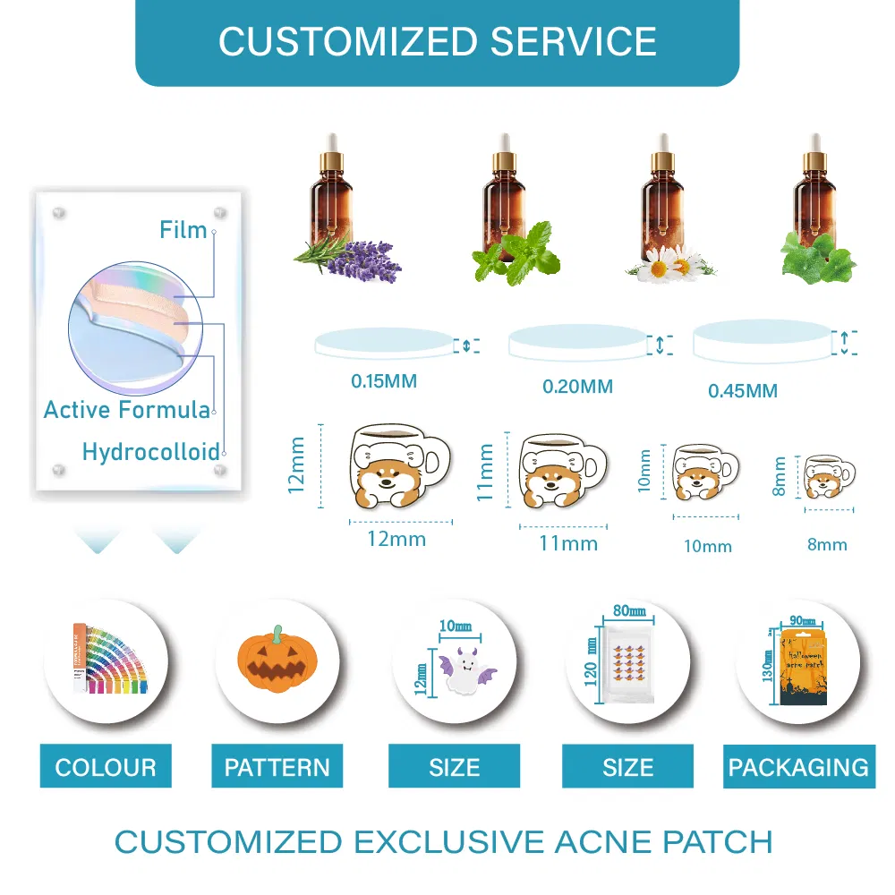 High Quality Factory in Stock Pimple Remover Customized Hydrocolloid Acne Pimple Patches