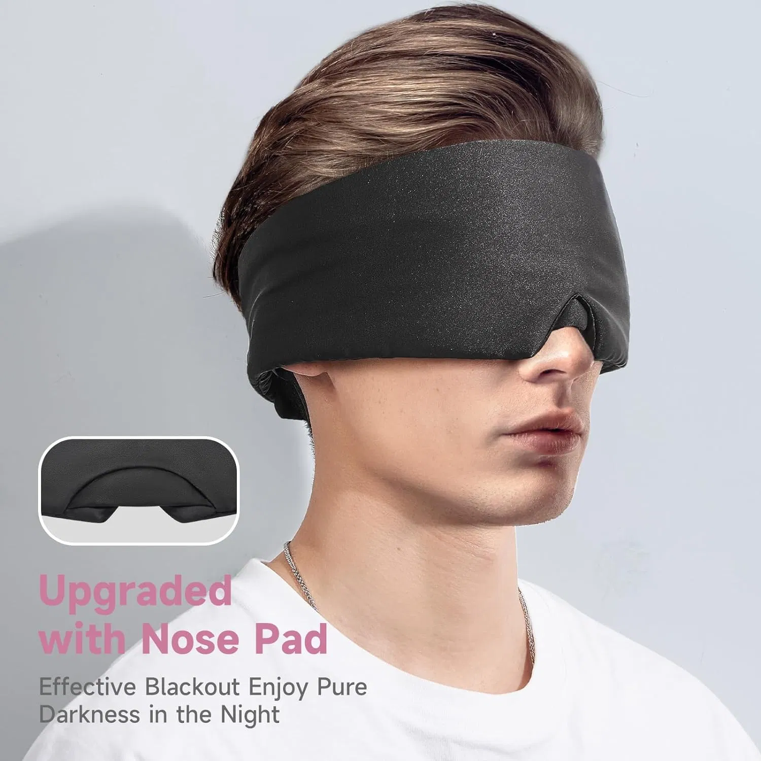 Soft Sleep Mask Anti-Wrinkle Blackout Eye Mask for Side Sleepers