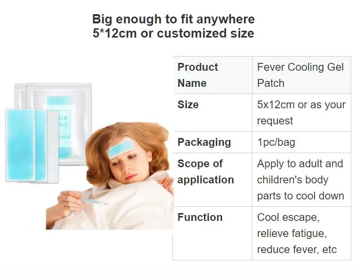 Cooling Gel Patch Application